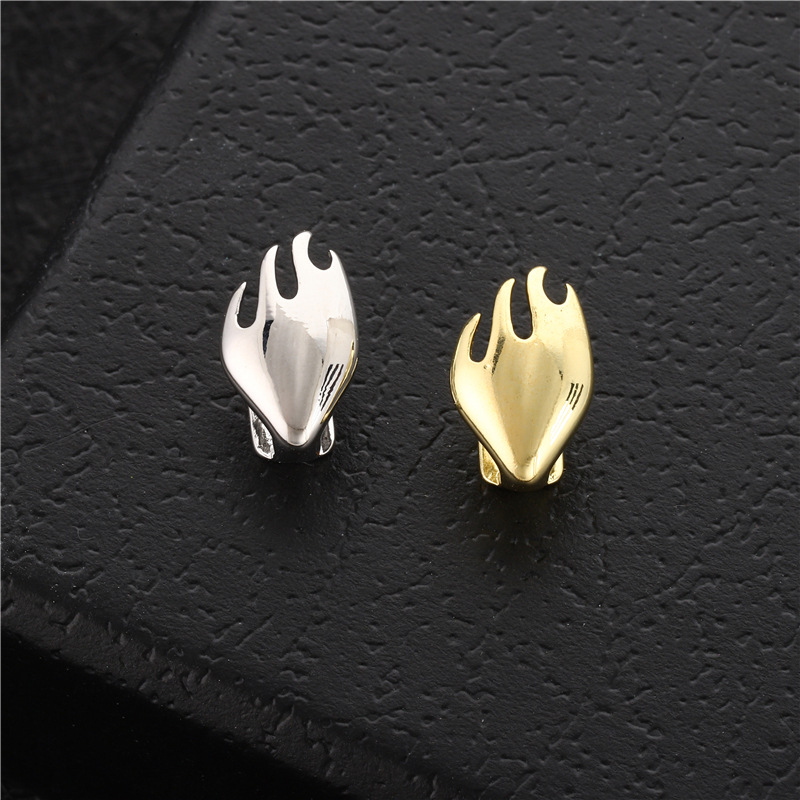 2025 Cross-border new European and American hip-hop braces, single-tooth flame teeth, Halloween personalized party hip-hop teeth decoration full figure