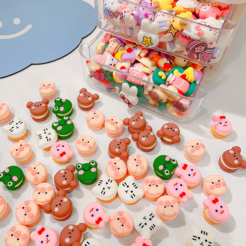 Cream glue resin accessories, DIY handcrafted hair clips, hair accessories, Douyin solid color water cups, pen holders, Crocs accessories full figure