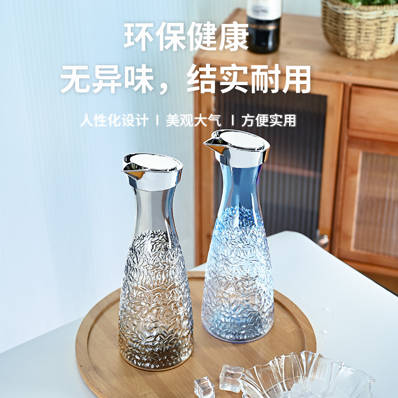 PC acrylic teapot, plastic water bottle, commercial juice pot, high-temperature resistant restaurant and hotel teapot, bar decanter details Picture