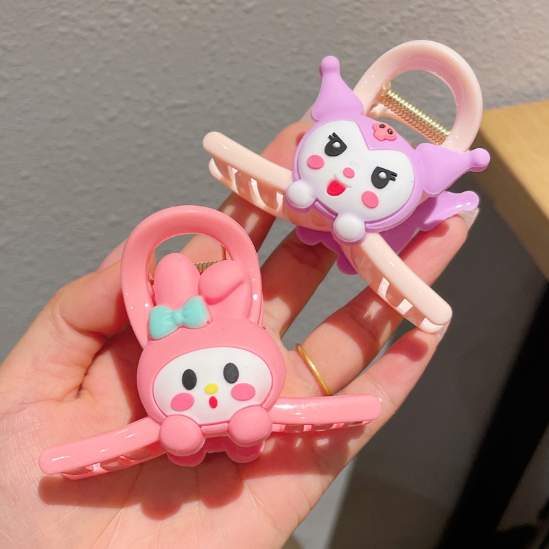 Cartoon strawberry bear hairpin, cute girl pie, Big star scratch-off hair accessory, new SpongeBob hairpin Shark clip for spring and summer Application Scenario