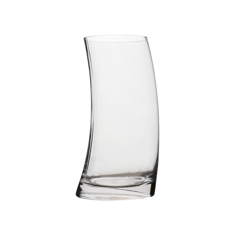 Juice cups, crystal glass beer mugs, creative crescent-shaped cups, bent cups, wine ware manufacturers, wholesale in stock with LOGO printing Item Picture
