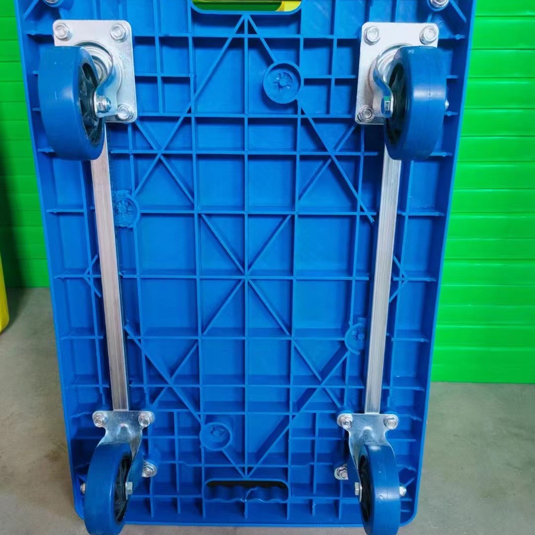 The factory supplies flatbed carts, hand carts, silent folding carts, 90×60, 50×70, and multiple colors of hand-pulled carts and trailers Specification drawing