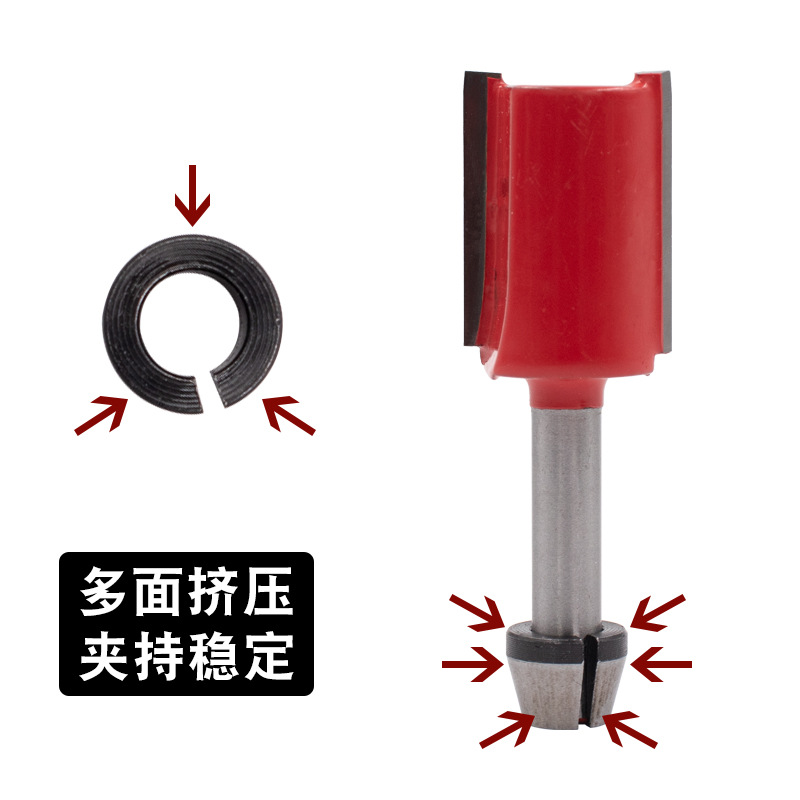 Trimming machine chuck conversion head, woodworking milling cutter chuck nut accessory set, chuck spring, engraving machine conversion Specification drawing
