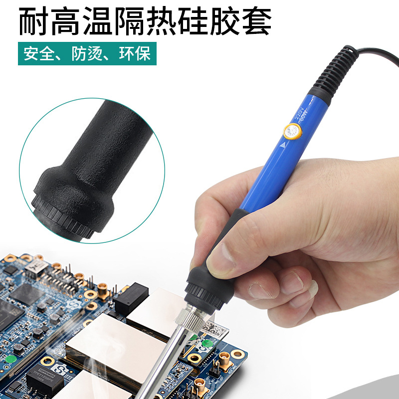 Cross-border exclusive 60W adjustable temperature internal heating soldering iron multimeter, home repair soldering constant temperature soldering iron set Specification drawing