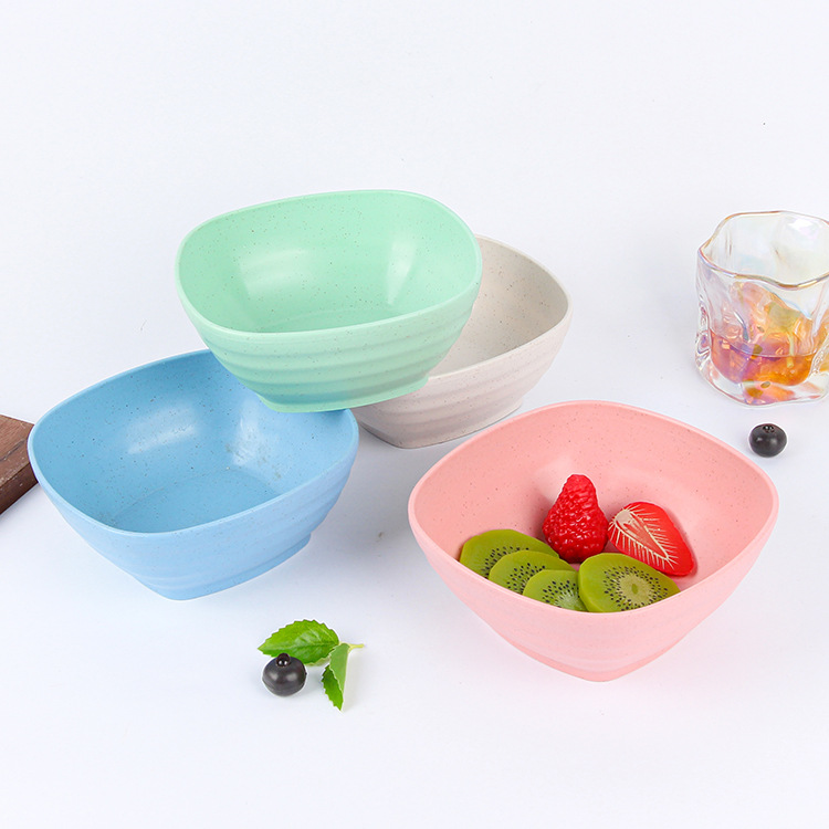 Wheat and bellflower tableware, hot pot dipping sauce plate, dipping sauce plate, creative deep square small seasoning plate, plastic vegetable plate, bone-spitting plate Specification drawing