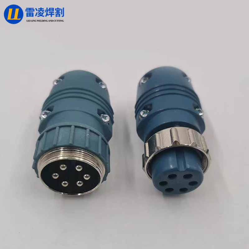 Six-core, seven-core and nine-core aviation plug, socket and connector accessories for the control line signal of the MIG wire feeding machine details Picture