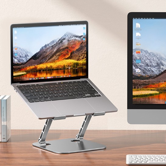 Factory sales notebook computer stand, desktop rotatable height-increasing heat dissipation stand, portable height-adjustable suspended computer stand details Picture