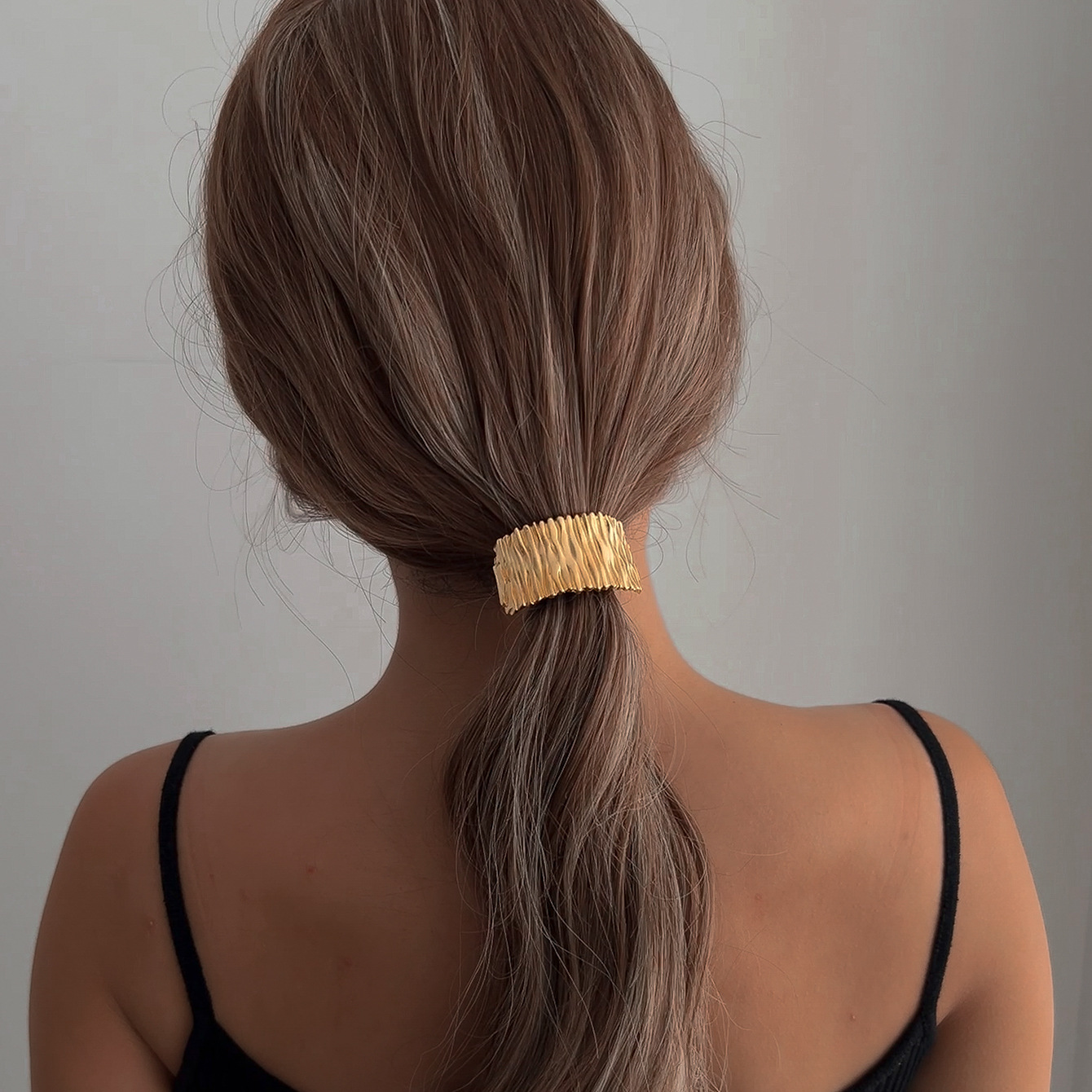 TEMU's best-selling hair accessories, including bows, irregular pleated ponytail hair ties, and wholesale of cross-border alloy hair ties from Europe and America Specification drawing