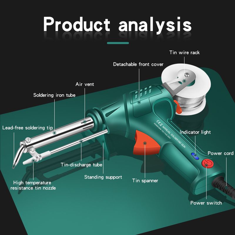 Cross-border selection of portable soldering guns, external heating type, manual soldering, handheld soldering gun sets, and automatic soldering guns details Picture