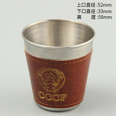 Cross-border supply of stainless steel small wine glasses, advertising cup sets, portable Korean-style wine glasses with zippers and cup sleeves for going out Application Scenario