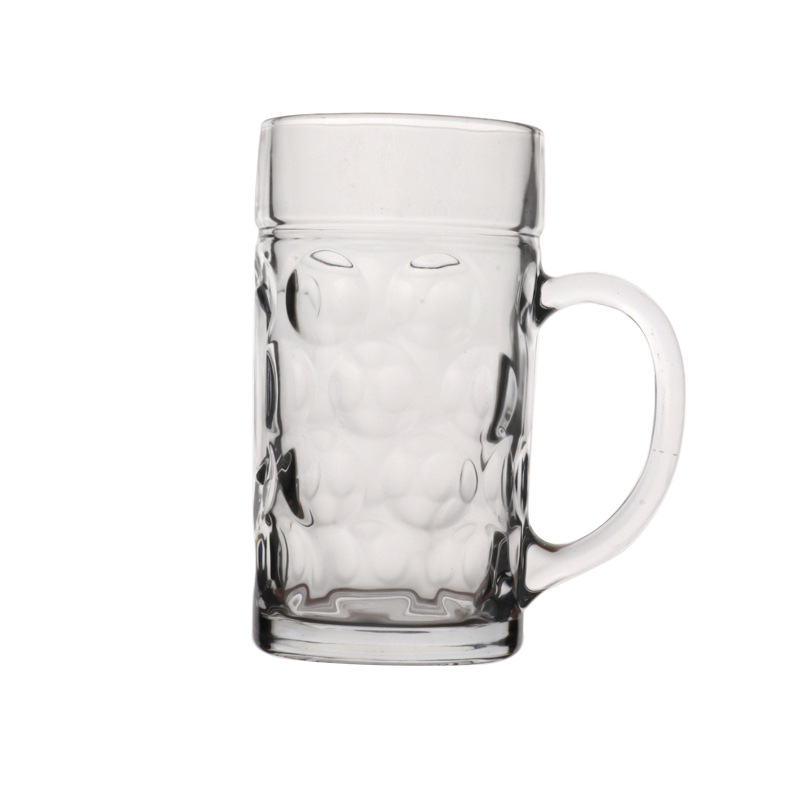 New household thickened large-capacity glass beer mug with handle, creative draft beer hero cup, creative bar Item Picture