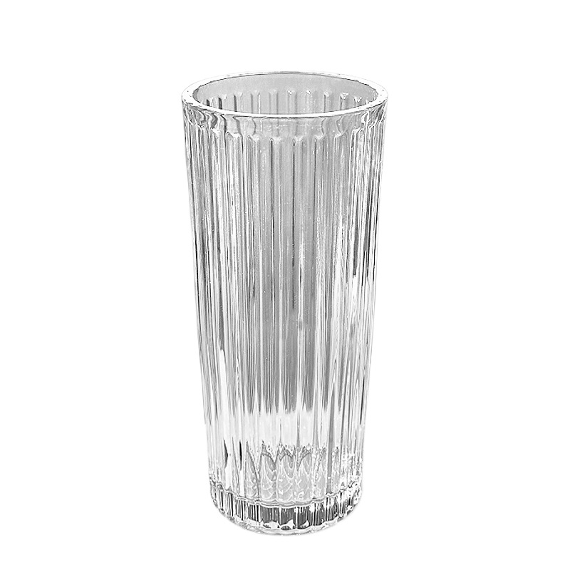 High appearance level transparent coffee iced Americano glass cup, large-capacity covered straw cup, office drinking cup Item Picture