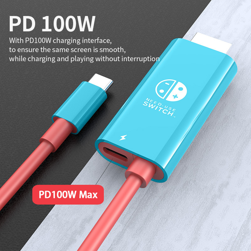 switch portable dock screen projection cable type-c to hdmi compatible with NS Huawei 4K high-definition monitor screen cable Specification drawing