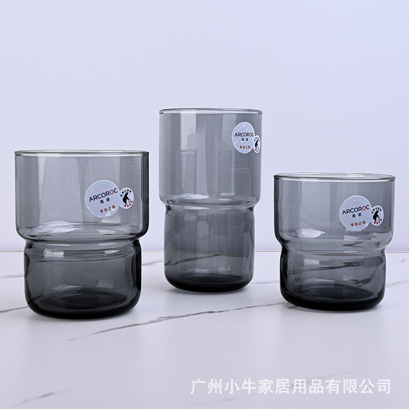 Gaonuo heat-resistant tempered glass cups can be stacked and are shock-resistant. Household drinking cups, colored juice cups, and tempered glass cups for restaurants Specification drawing