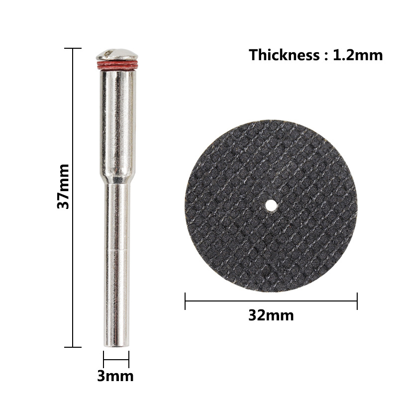 Cross-border best-selling 32mm grinding wheel accessories with mandrel, metal cutting rotary tool saw blades details Picture
