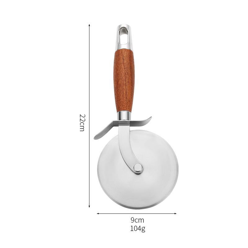 Stainless steel pizza rounder knife, pizza knife for cutting dough, hotel household special tool, commercial 430 material blade undefined