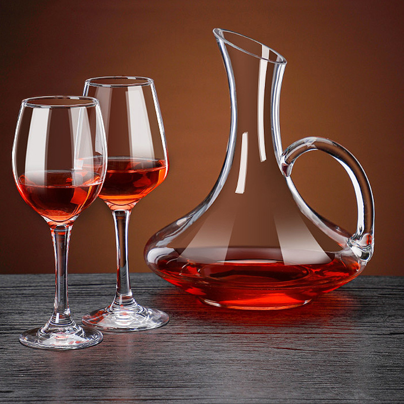 Red wine glass set, 6 decanters for home use, large European glass cups, wine goblets, 2 sets for wholesale full figure