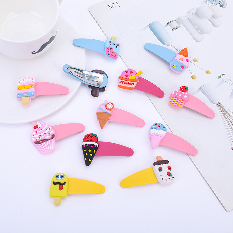 Handmade DIY hair clips, candy-colored water drop clips, Korean style ins broken hair bangs clips, side bb clips, hair clips wholesale Application Scenario