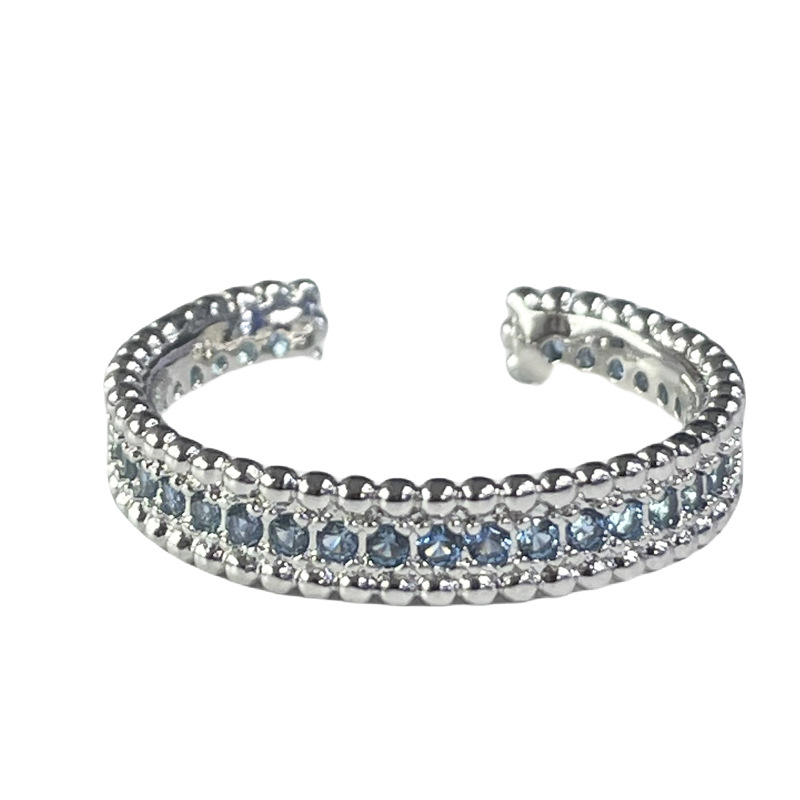 The Starry Sky ring, a single-row texture, simple and fashionable open ring, a best-selling stacked sweet and cool index finger ring that is popular among Internet celebrities Item Picture