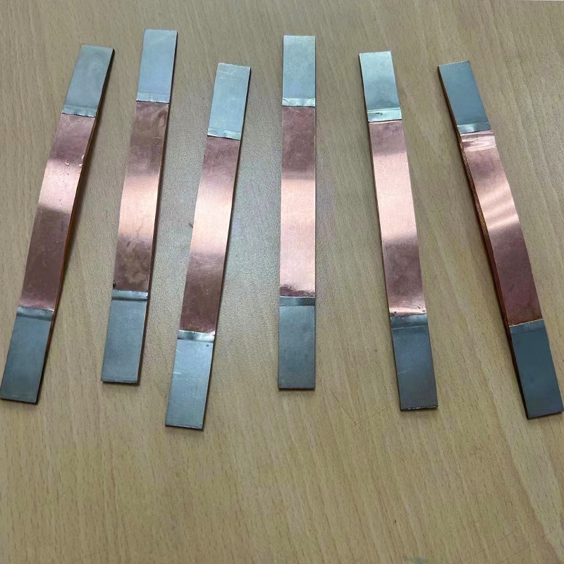 Copper and aluminum foil flexible connection, copper and aluminum bar nickel sheet, brass steel plate, high molecular diffusion welding sample, pressure welding machine sample Application Scenario