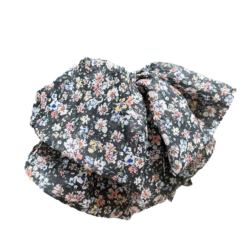 Korean sweet floral large bow clip for women, elegant and stylish ponytail clip, versatile hairpin for the back of the head Item Picture