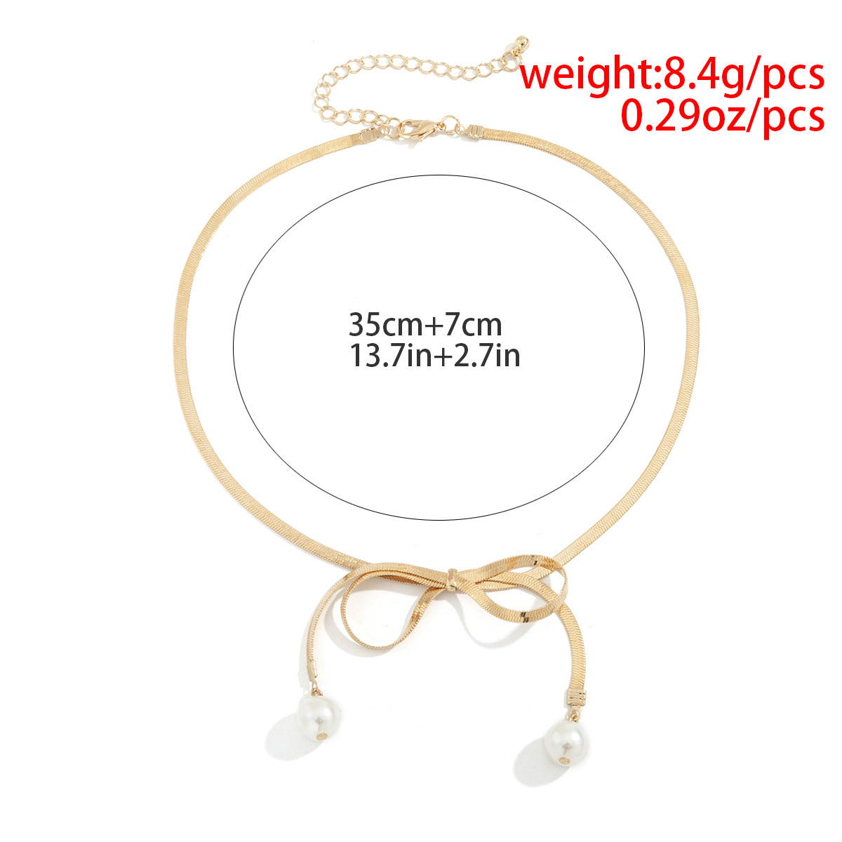 European and American niche, cold metal snake bone chain, bow collarbone chain, retro imitation pearl style, letter pendant necklace Application Scenario