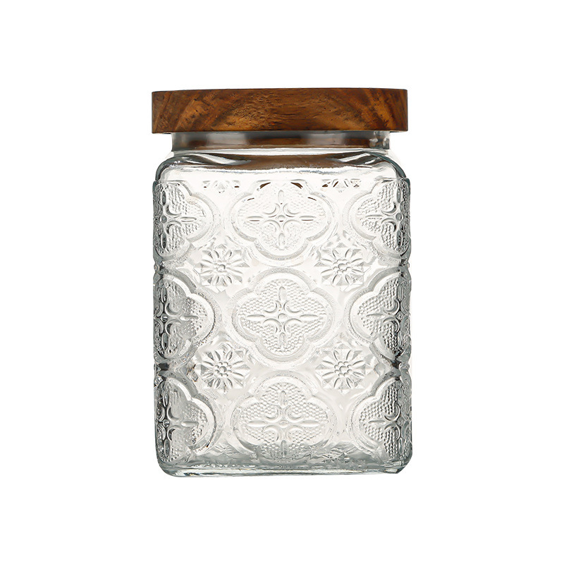 Dried fruit storage jar, embossed cup, candle carved glass bottle, candle cup, handicraft glass cup, electroplated and painted iron lid Item Picture
