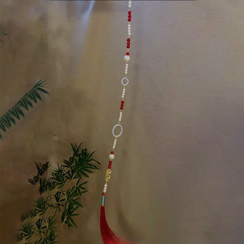 Wholesale of ancient-style long-backed cloud tassel Hanfu, cheongsam, soft pendants, super ethereal long tassel clothing, pendants and accessories Application Scenario