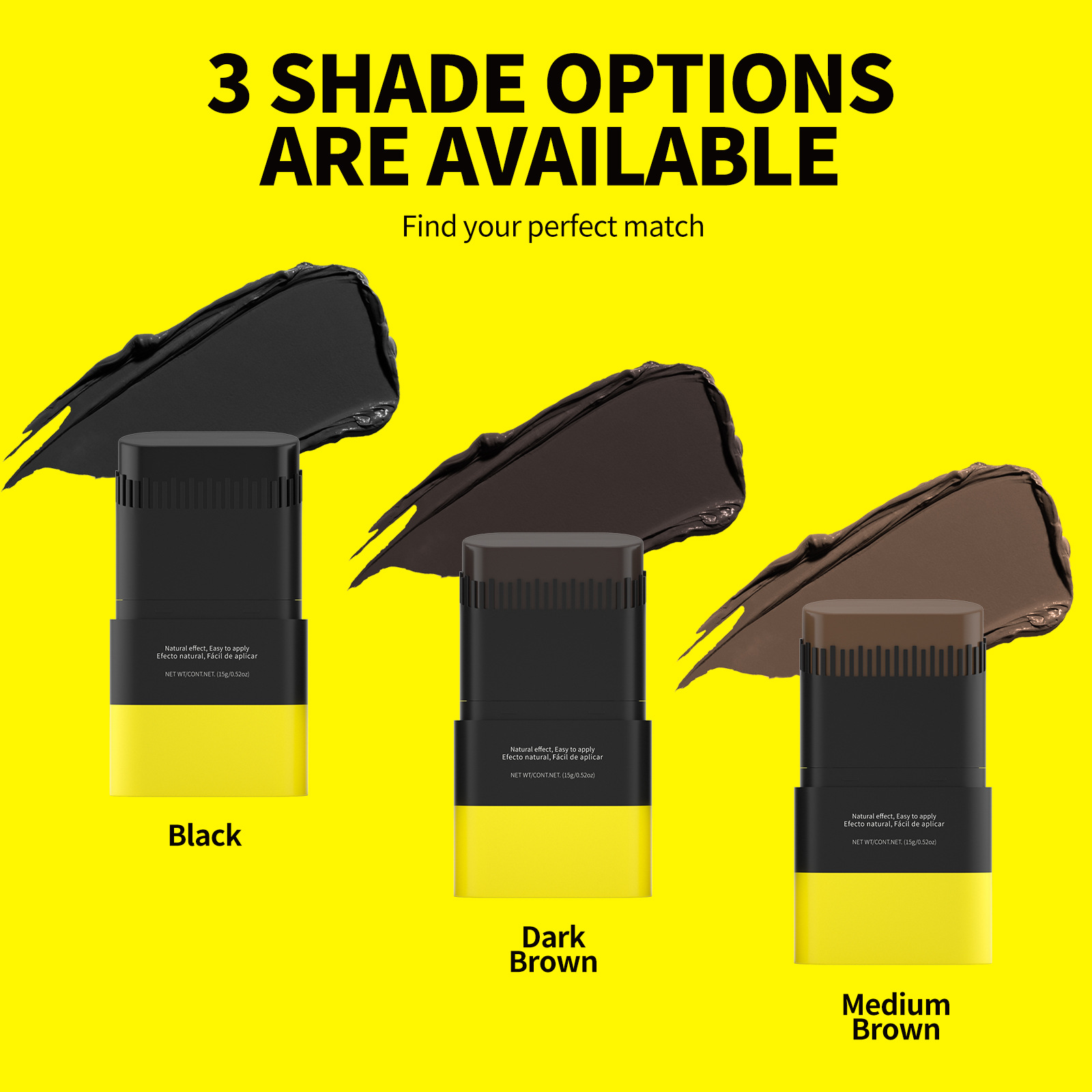 Cross-border white hair color-matching stick can easily cover white hair in one go. Fill the top of the head with natural, long-lasting and waterproof dyeing cream Application Scenario
