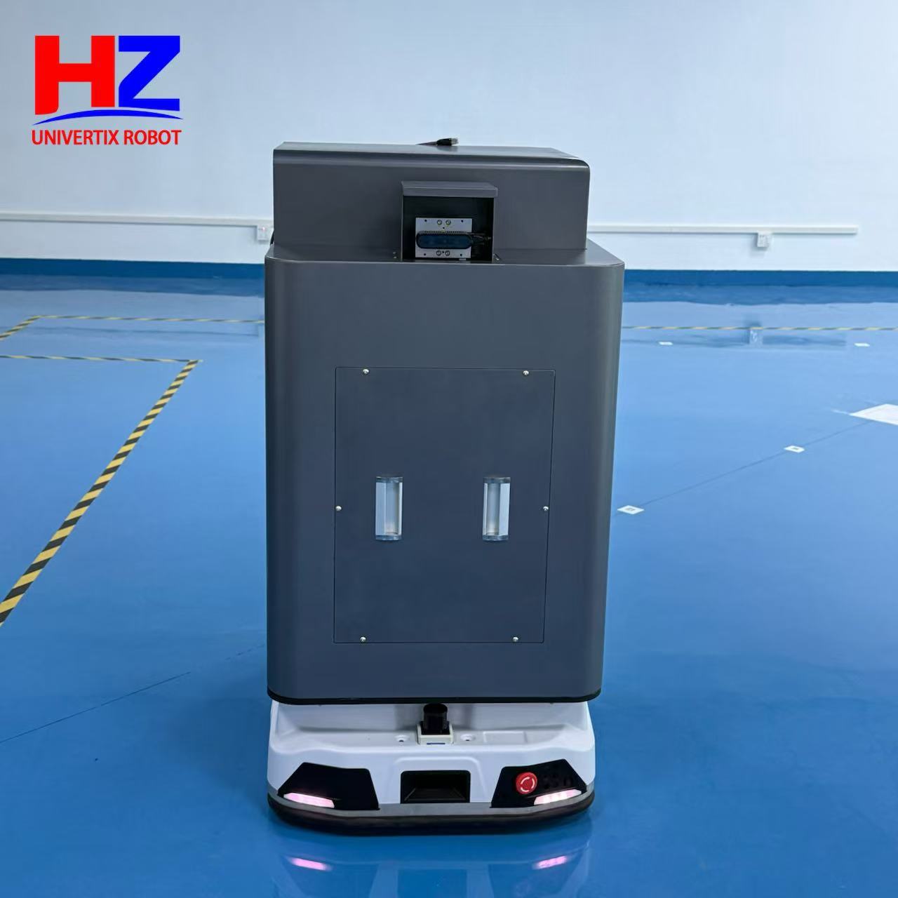 agv trolley intelligent material handling robot, high-precision positioning intelligent warehousing and logistics double-layer drum AGV trolley Specification drawing