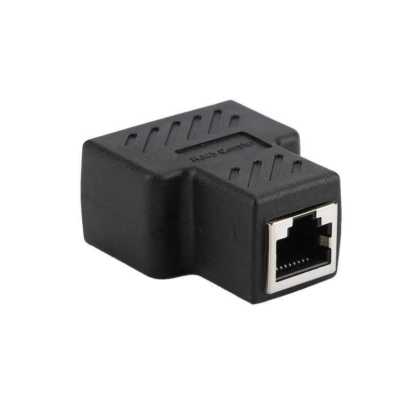 RJ45 three-way connector, 1-inch and 2-inch cable adapter, dual socket, Cat5, Cat6, 8P8C three-way connector Item Picture