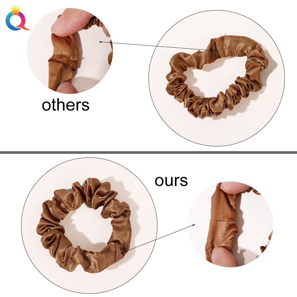 Qiyue Small Color Ding Large Intestine Hair Band, versatile and high-end style, large intestine hair band, hair tie, hair accessory wholesale Specification drawing