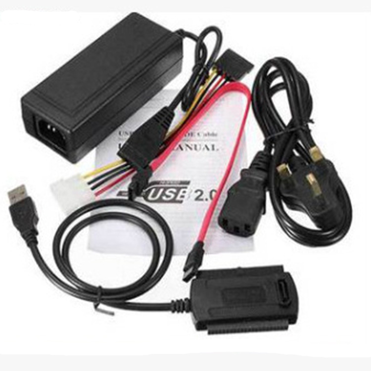 The manufacturer supplies USB2.0 to IDE/SATA three-in-one adapter cables and USB2.0 to IDE easy-to-drive cables Specification drawing