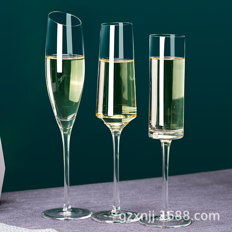 Gift box set: Champagne glass, tall glass, glass wine glass, household cocktail glass, factory wholesale, crystal glass Specification drawing