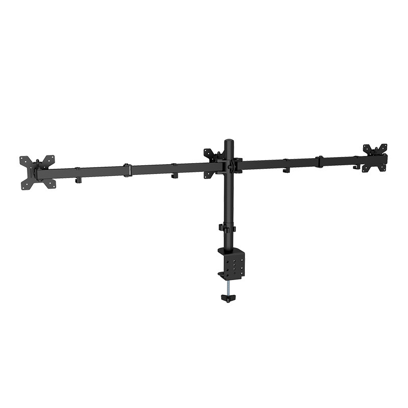 Cross-border factory direct supply three-screen monitor desktop stand, computer stand, freely adjustable and rotatable game splicing stand Specification drawing