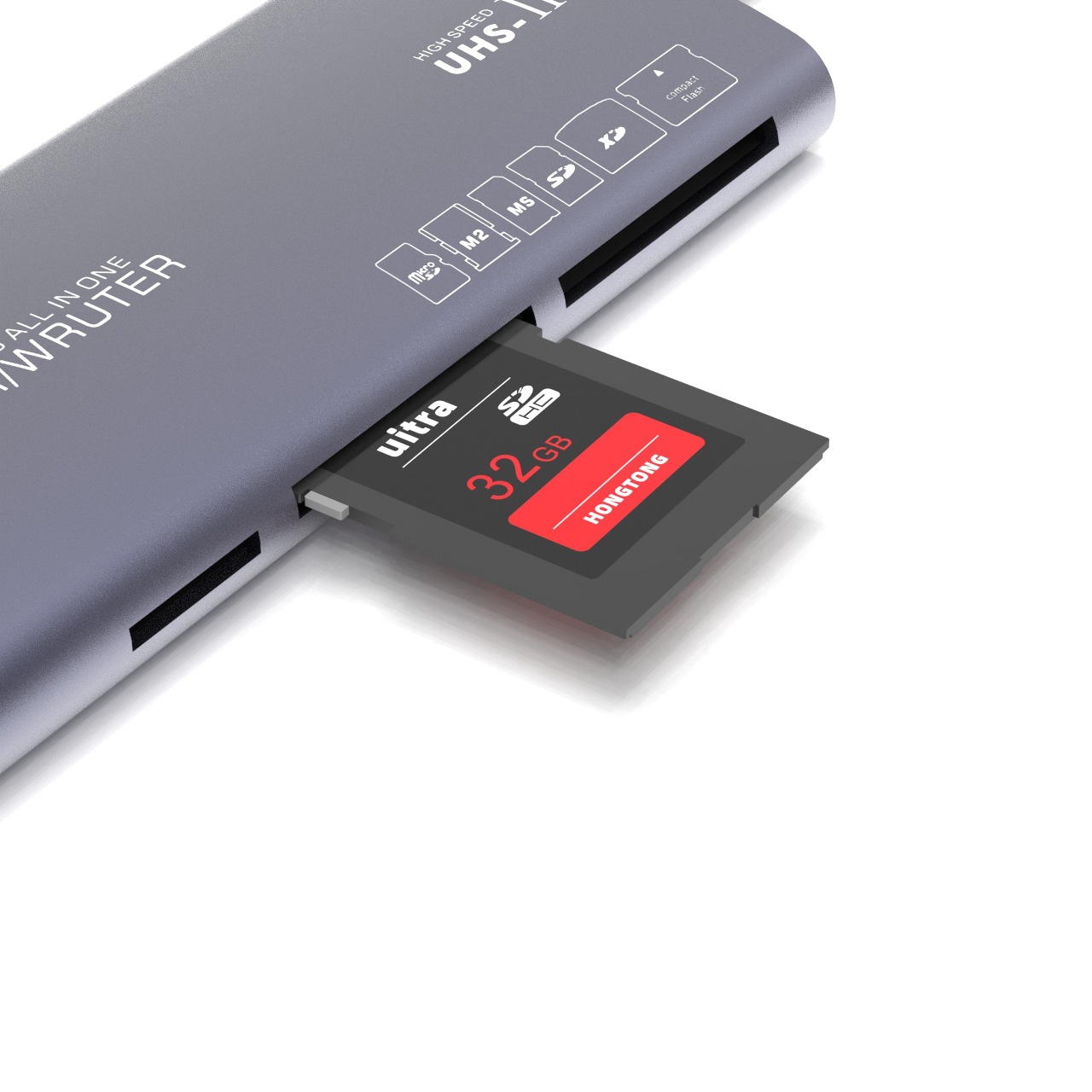 Private mold usb high-speed ms multi-functional cf card reader sd aluminum alloy tf computer six-in-one xd card reader mobile phone details Picture