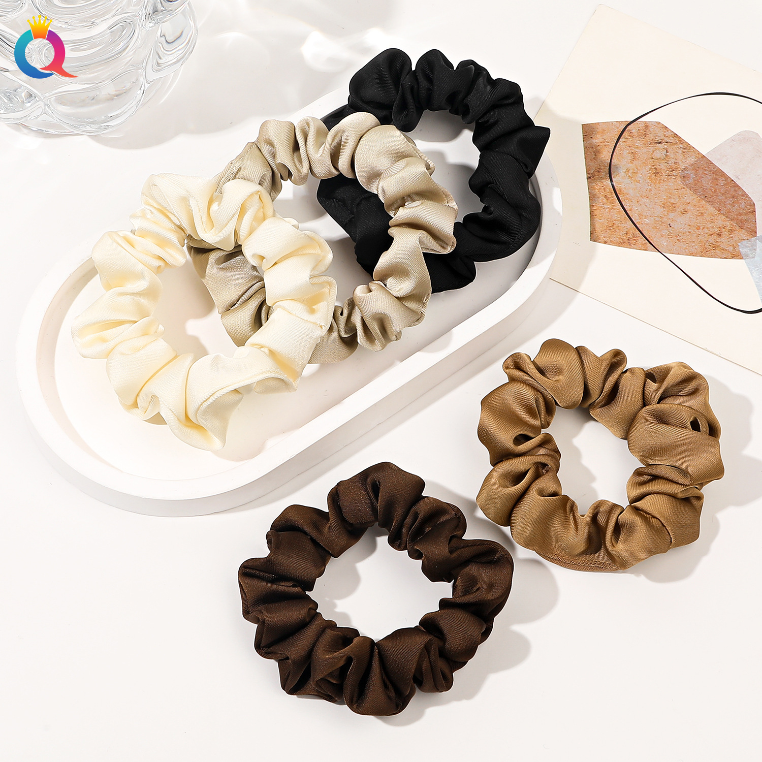 Qiyue Simple Large Intestine Hair Tie, ponytail hair tie, high-end look, large Intestine hair tie, versatile leather band hair tie, hair accessory wholesale details Picture