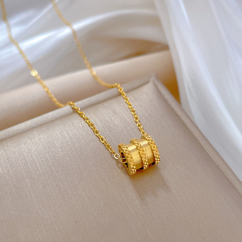 【 All-titanium Steel 】 Xiaoman Yao Furnace Inner real gold cold Necklace, female Instagram Internet celebrity collarbone chain accessory Specification drawing