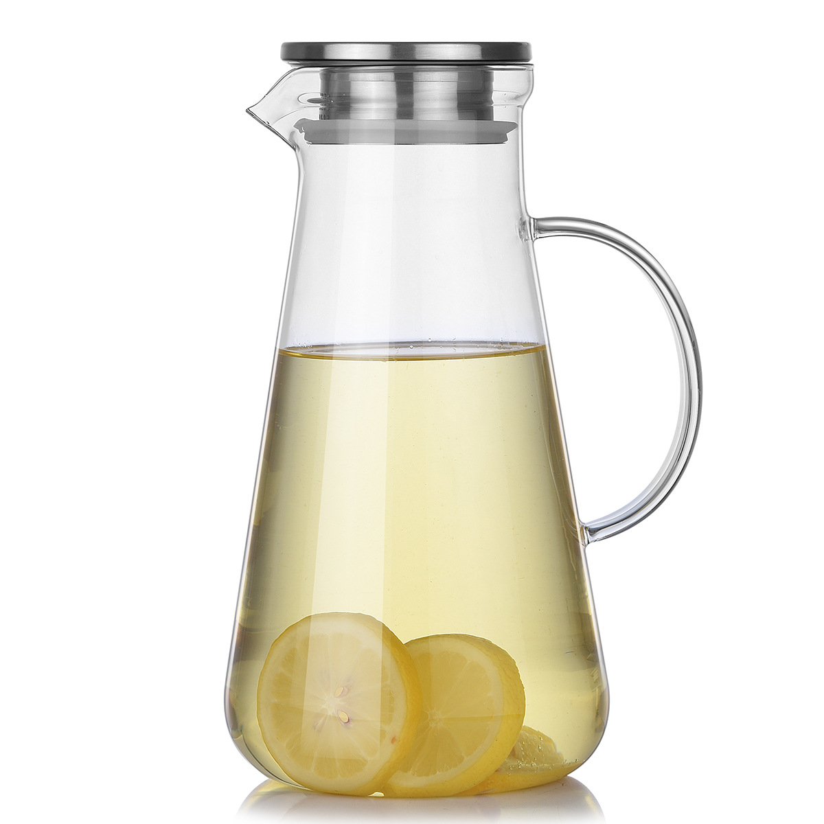 【 Customized LOGO】 Transparent glass kettle, household cold water kettle, cold water kettle set, large-capacity water container Item Picture