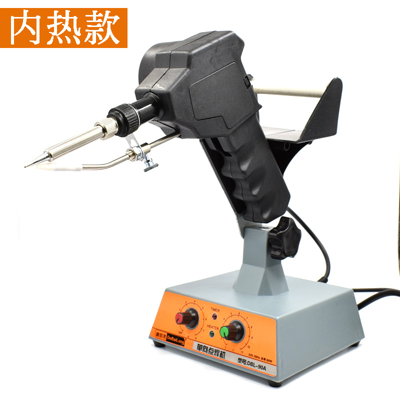 DBL-80 foot-operated soldering machine, one-way spot soldering machine, wire switch terminal soldering, automatic soldering station, soldering arm undefined