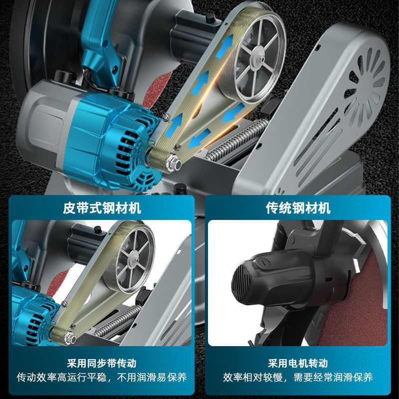 Opple multi-angle 355 belt steel machine, high-power profile cutting machine, 14-inch wood steel Angle base, German plant Specification drawing