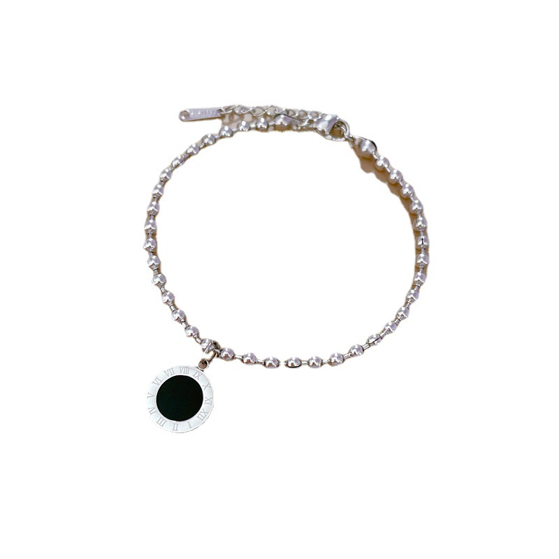 【 All-titanium Steel 】 Dongdaemun's unique and elegant forest-themed cold style Roman bead bracelet, a retro female Internet celebrity Item Picture