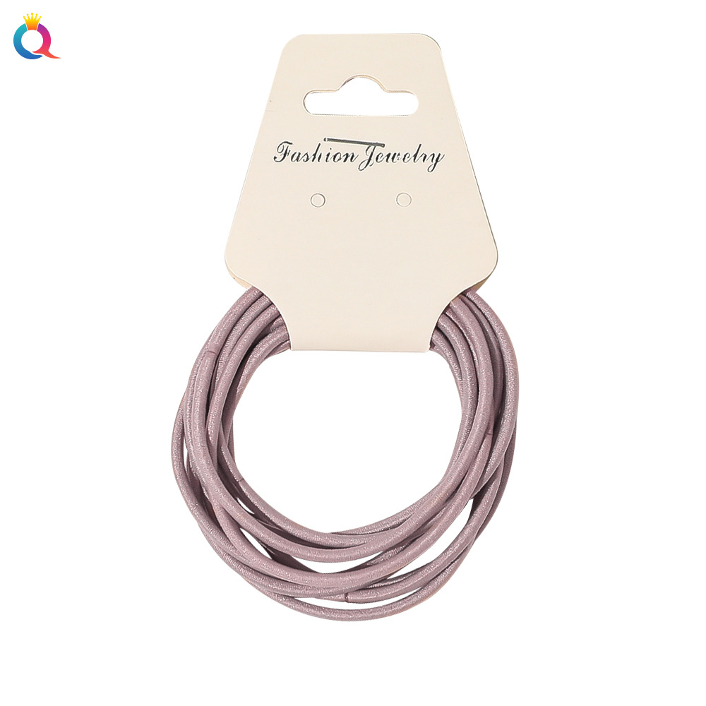 Qiyue Korean hair tie and hair band simple and thin style hair tie for girls high elasticity rubber band basic style cute style wholesale Item Picture