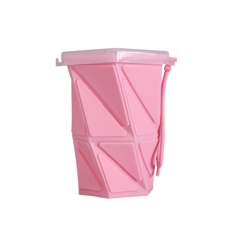 New small-capacity portable silicone foldable water cup, outdoor travel extendable and anti-drop pocket cup, toiletry-use cup Item Picture
