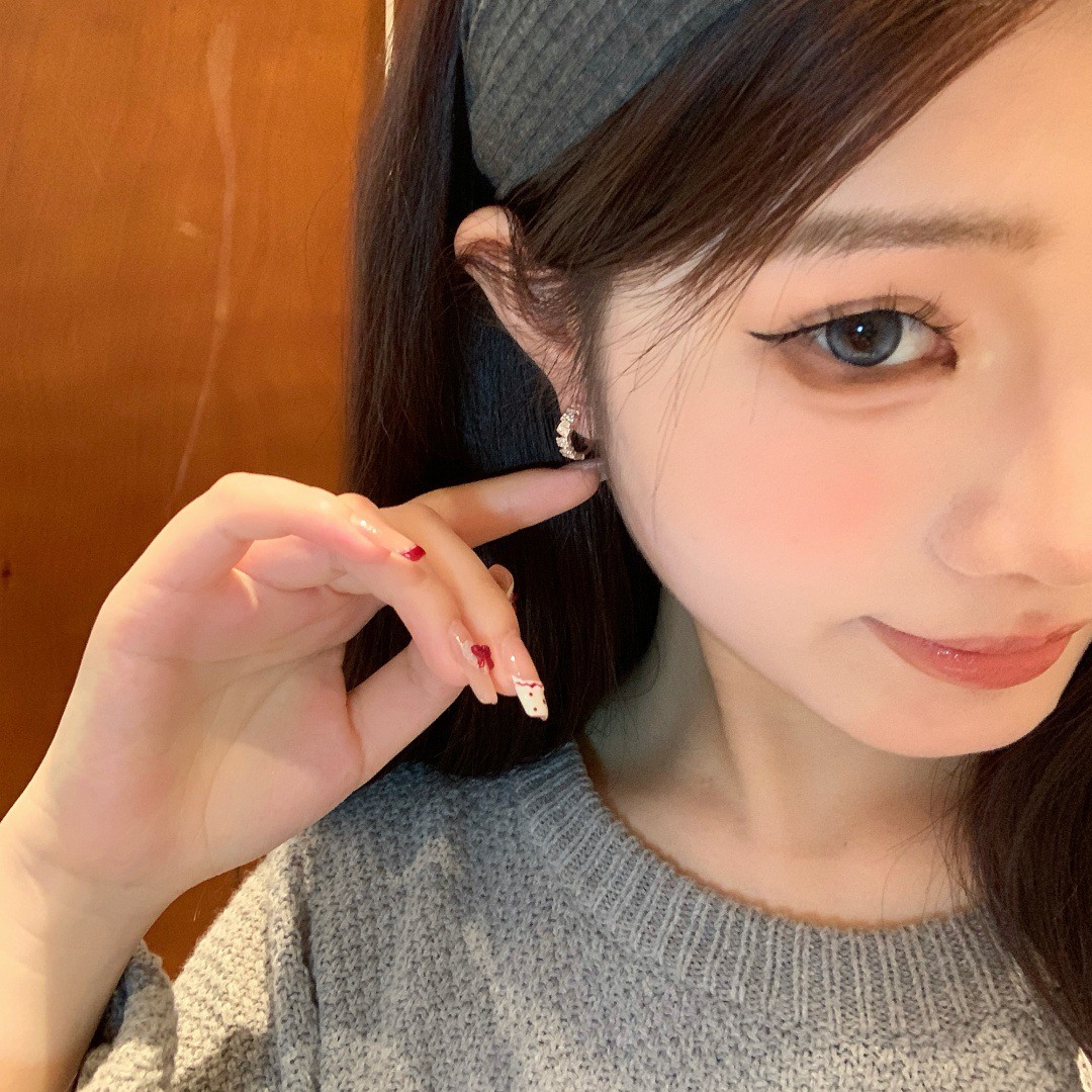 Unique and niche design circle earrings, ear buckles, 2025 new bestsellers, high-end ear studs, versatile ear rings and earrings for women Application Scenario