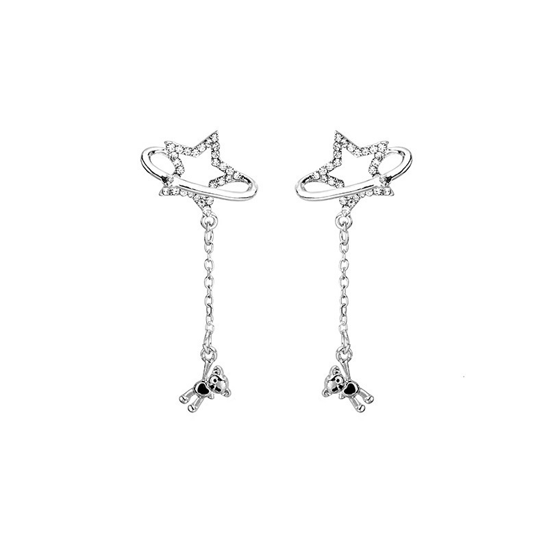 Korean style Instagram trendy flower stud earrings for women, high-end and light luxury earrings, versatile and fashionable forest-themed stud earrings Item Picture
