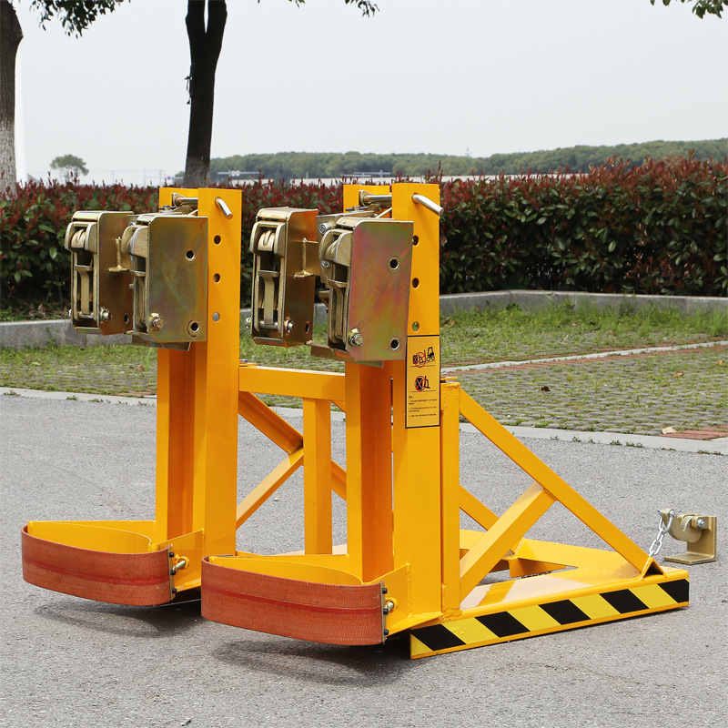 Wholesale of oil drum clamps, forklift oil drum clamps, unloader, double-drum oil drum clamps, heavy-duty eagle-beak oil drum handling grabs undefined