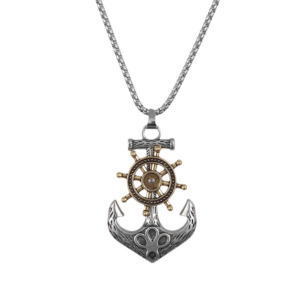 hiphop long titanium steel necklace, ins men's hip-hop necklace, men's and women's sweater chain, nightclub dancing personality accessories Item Picture