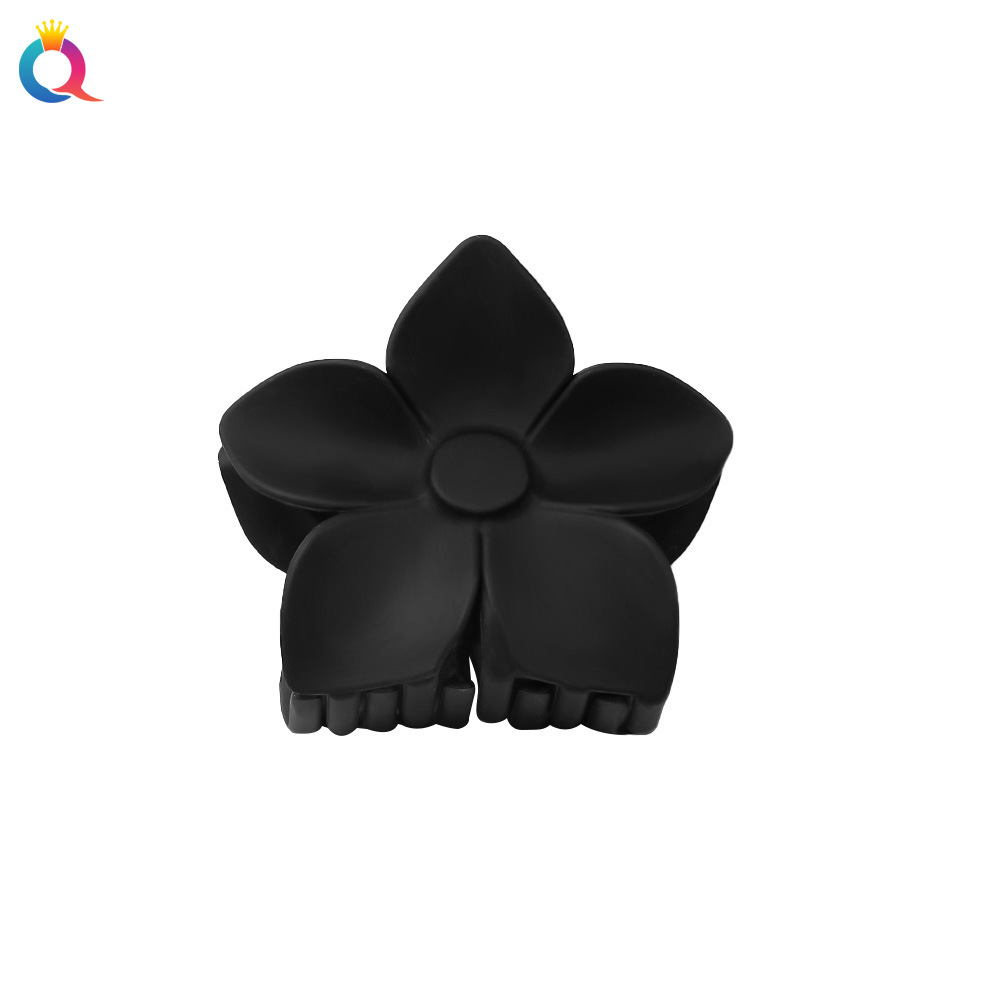 Qiyue Cross-border Five-petal flower hair clips for women, high-end shark clips, brushed hair clips, ponytail clips, hair accessories wholesale Item Picture
