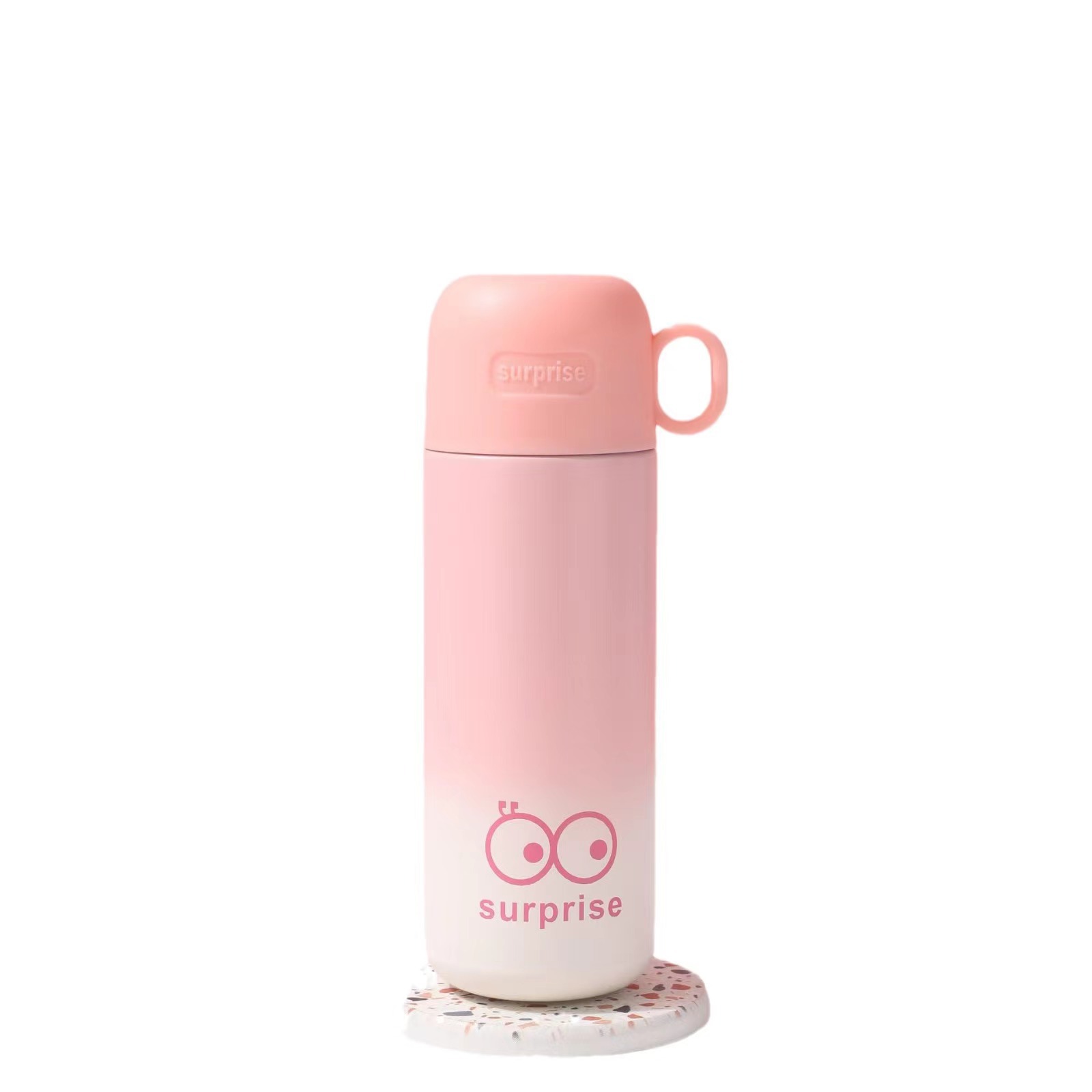 New 316 stainless steel insulated cup, outdoor portable hand-held ring bouncy cup, boys' and girls' students' cute children's cup Item Picture
